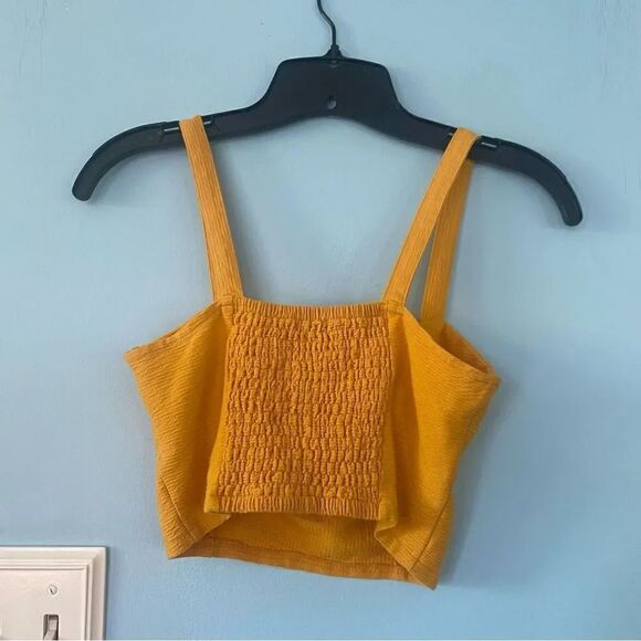 Forever 21 Yellow Tie Crop Top - Picture 7 of 8